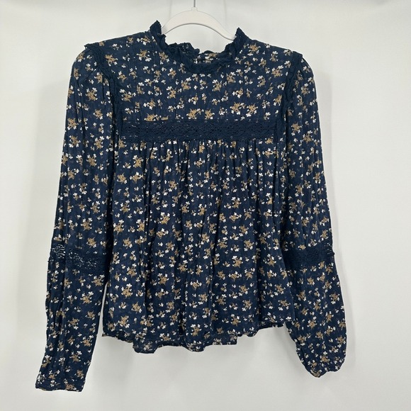 Unbranded Tops - Womens Cottagecore Floral Top SIze M Boho Prairie Romantic Feminine Shabby Chic